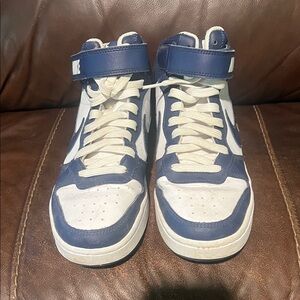 Nike Blue and White Classic Low-Top Sneakers